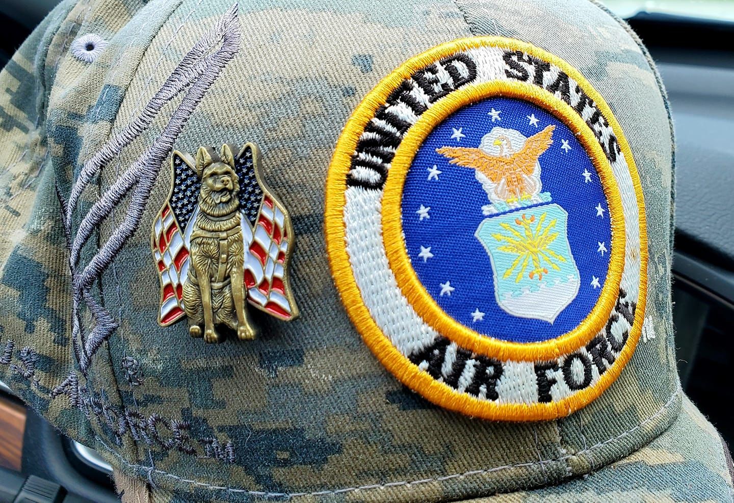 Customer photo review of K-9 Veteran Pin