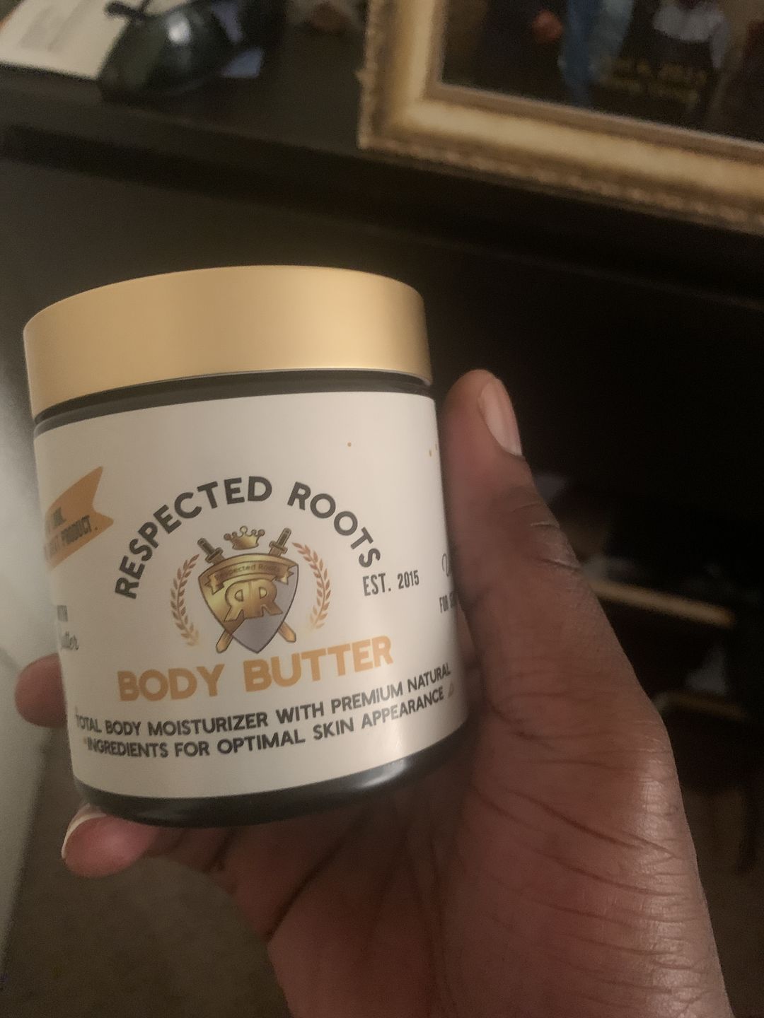 Customer photo review of Respected Roots Body Butter (Unscented for Sensitive Skin 8oz)