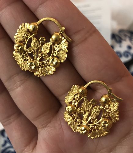 Customer photo review of Felicia Creolla Earrings