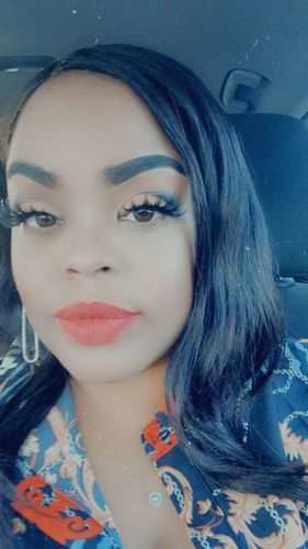 Customer photo review of Rhinestones Crystal Paperclip Dangle Charm Earrings