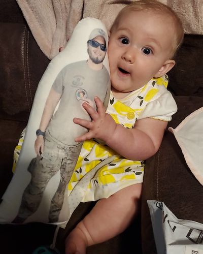 Customer photo review of Custom Human Pillow
