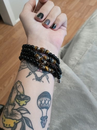 Customer photo review of Black Onyx Mala