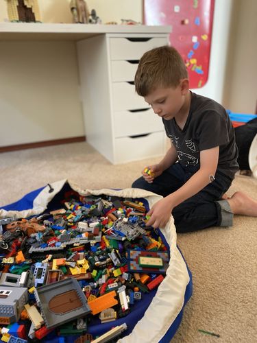Customer photo review of Super Toy Storage Bag - Green Grass