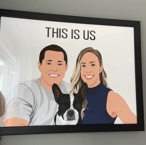 Customer photo review of Custom Framed Family Portrait