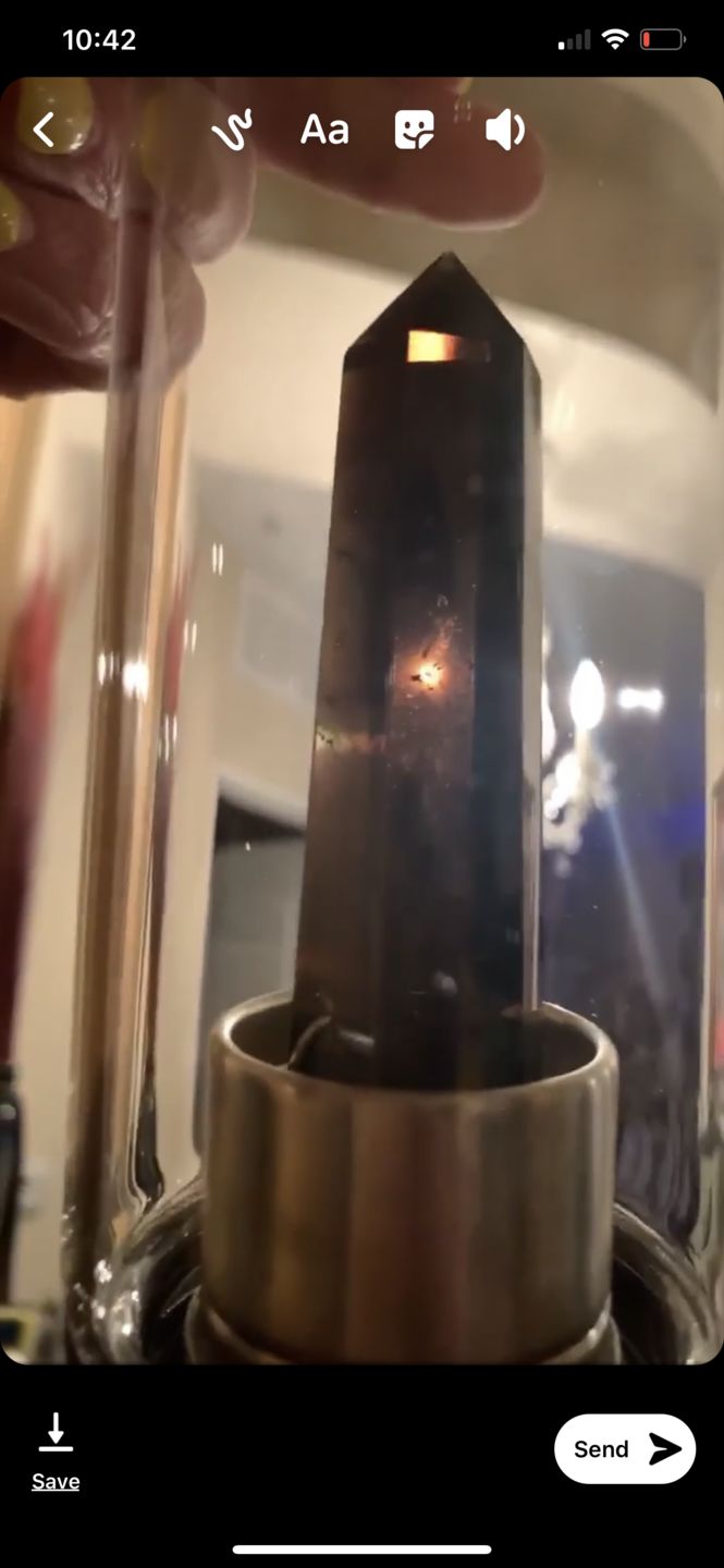 Customer photo review of Crystal Wand Water Bottle + Protective Sleeve (Stainless Steel)