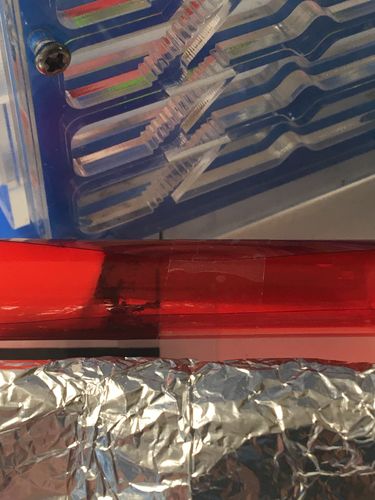 Customer photo review of Red Acetate Sheet A4