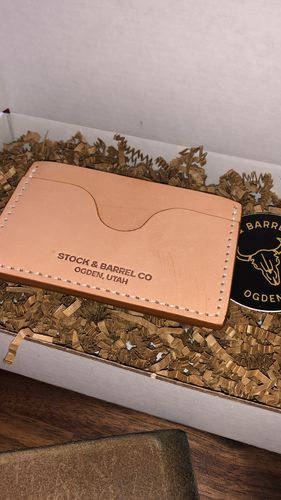 Customer photo review of No.54 | 'Natural Oak' Minimalist Leather Wallet