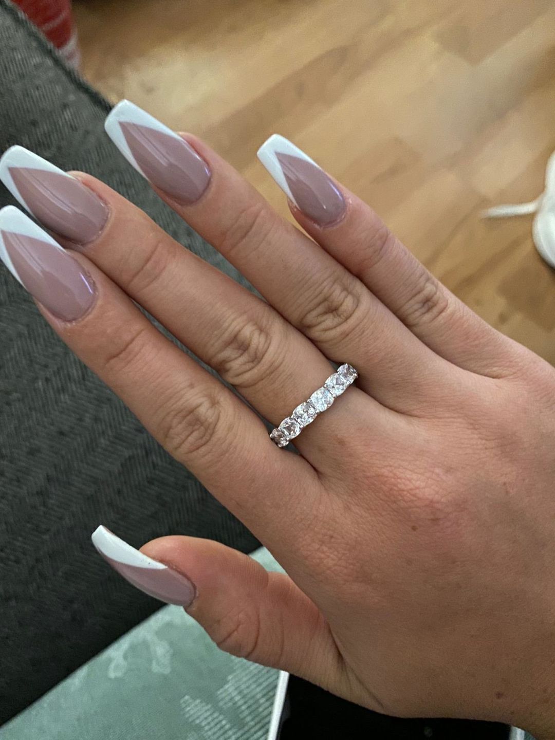 Customer photo review of Simple Stylish Sona Diamond Sterling Silver Ring