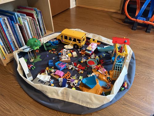 Customer photo review of Super Toy Storage Bag - Seattle Gray