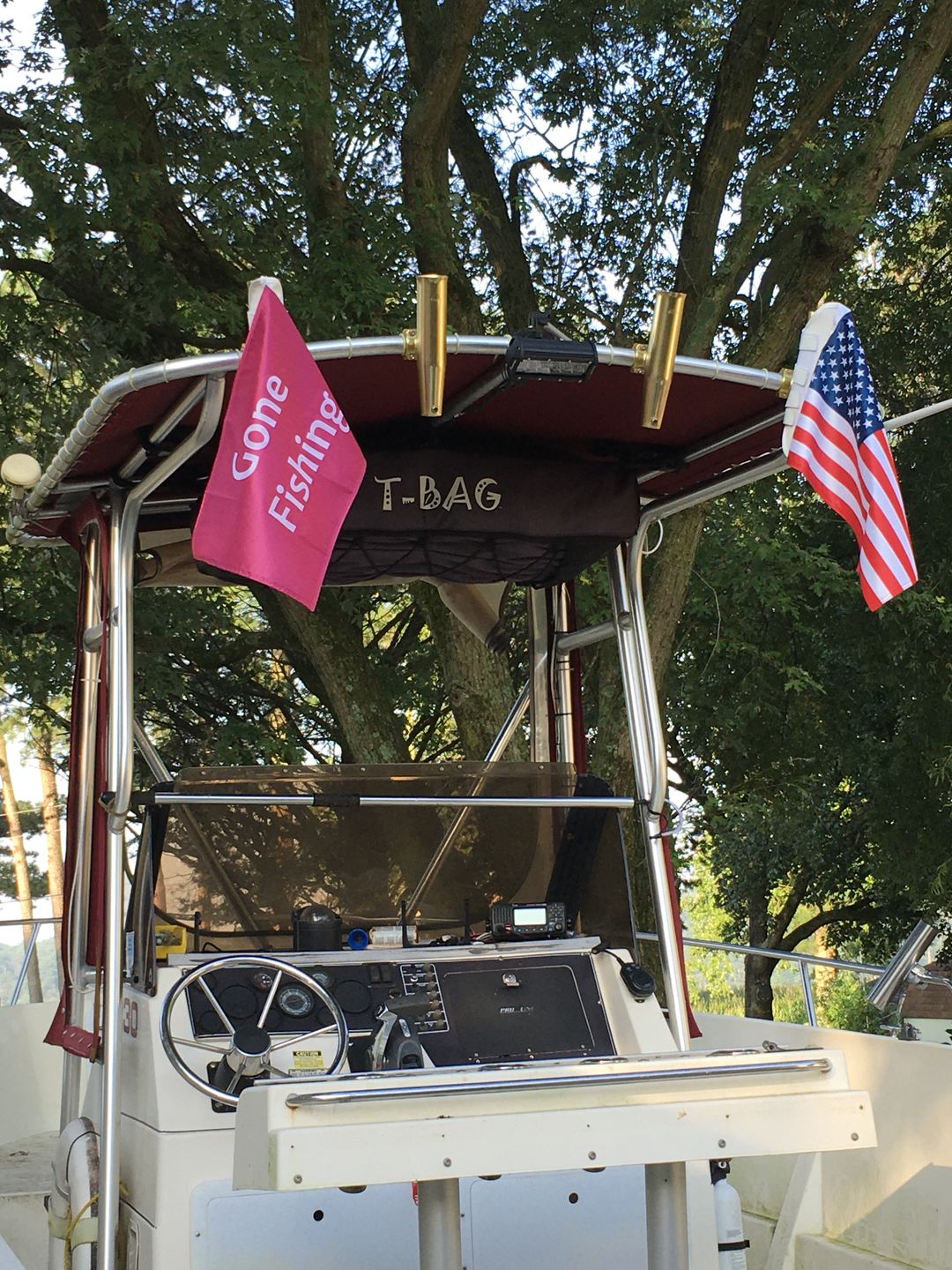 Customer photo of the Gone Fishing Flag