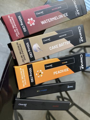 Customer photo review of 100 mg CBD Disposable Vape ~ CleanAF PUFF in 9 Flavors