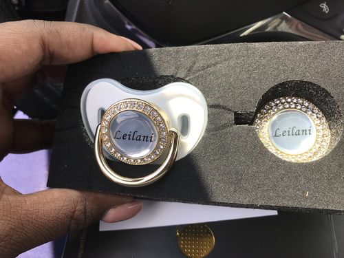 Customer photo review of Custom options for A Luxury Pacifier™
