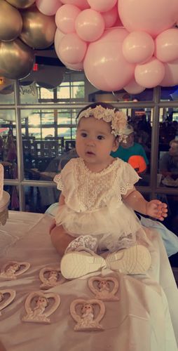 Customer photo review of Sophia lace romper