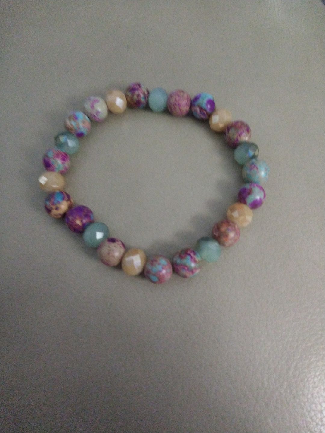 Customer photo review of 15.5" Picasso Jasper 6mm/8mm/10mm round beads, red brown Picasso stone beads