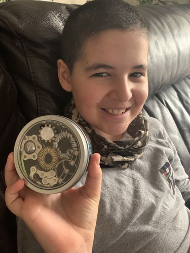 Customer photo review of "The Works"  Fidget Kit - try ALL seven best sellers in one tin!  Save $25!