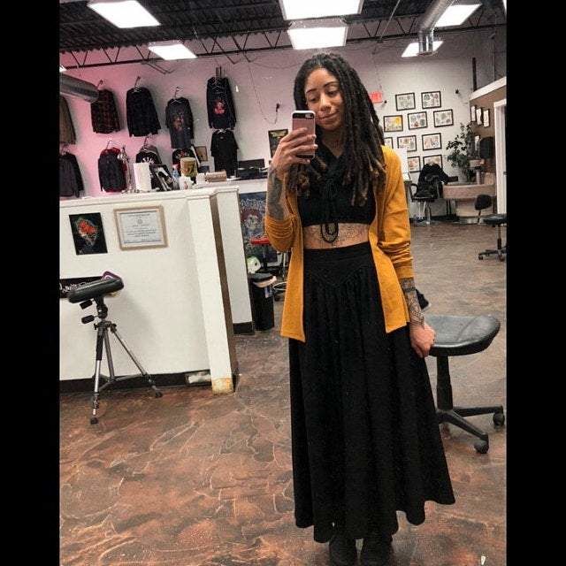 Customer photo review of womens skirts, maxi wool skirt for winter 1642#