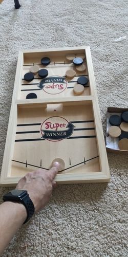 Customer photo review of Fast Sling Puck Board Game