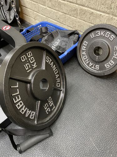 Customer photo review of 335lb Cast Iron Plate Set (shipping included)