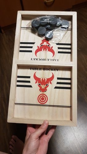 Customer photo review of Fast Sling Puck Board Game