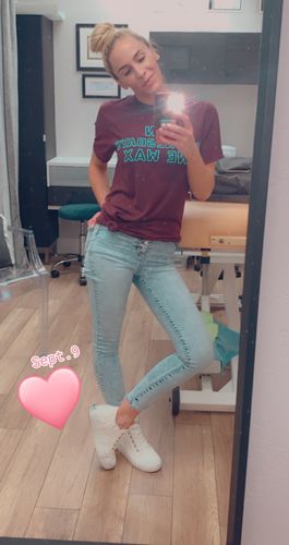 Customer photo review of Wax T-Shirts | Sangria "On Wednesdays We Wax"