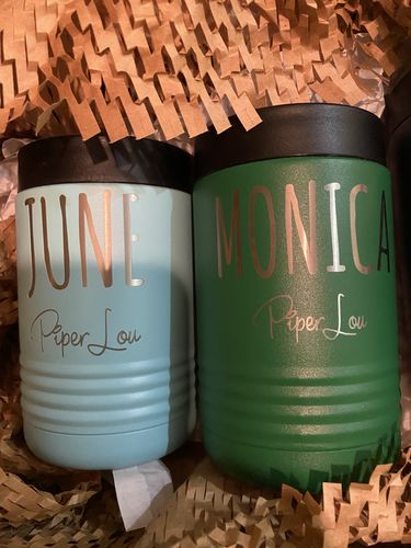 Customer photo review of Custom Personalized Can Koozie Tumbler