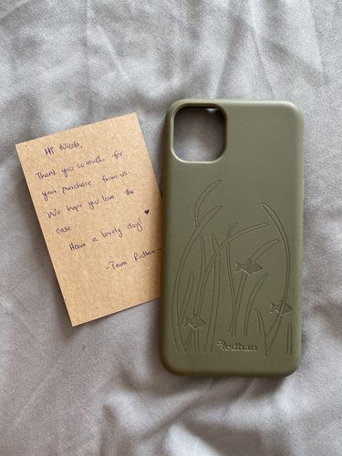 Customer photo review of Eco Friendly iPhone 11 Pro Max Phone Case - Seagrass in Olive Green