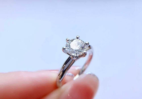 Customer photo review of Moissanite Series Classic Six-Prong Sterling Silver Ring