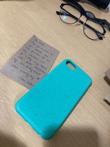 Customer photo review of Eco Friendly iPhone  6/6S/7/8/SE (2nd Gen) Phone Case - Turtle in Turquoise