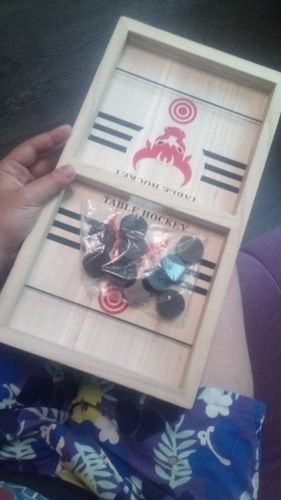 Customer photo review of Fast Sling Puck Board Game