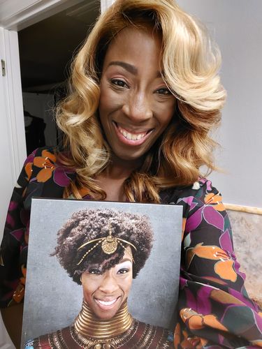 Customer photo review of The Nubian Queen - Custom Canvas