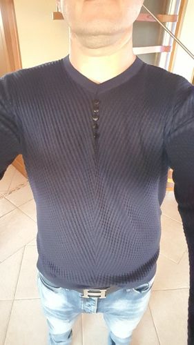 Customer photo review of Casual V-Neck Knitted Sweaters