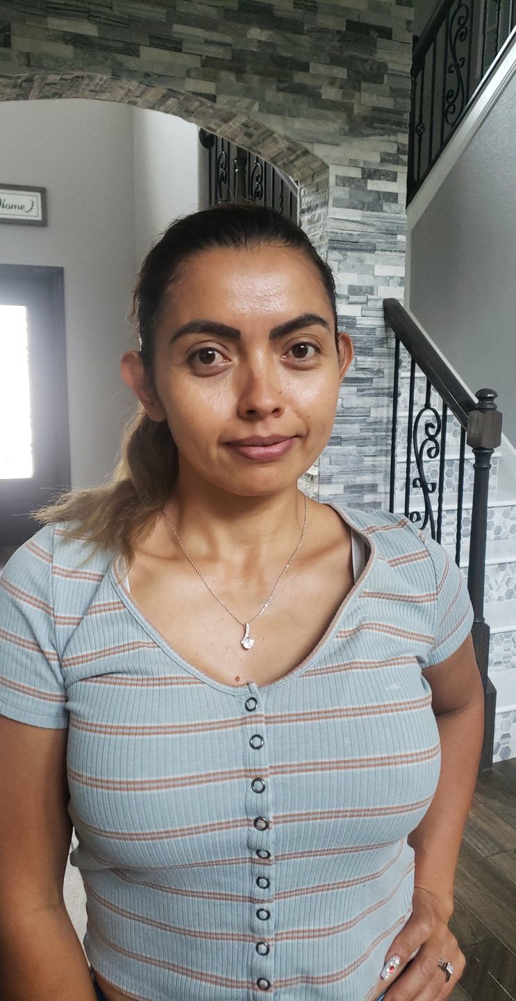 Customer photo review of "To Our Daughter, Love mum & Dad" White gold necklace