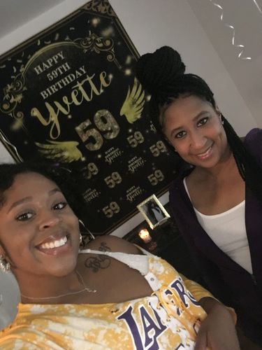 Customer photo review of Golden Birthday Theme Custom Backdrop