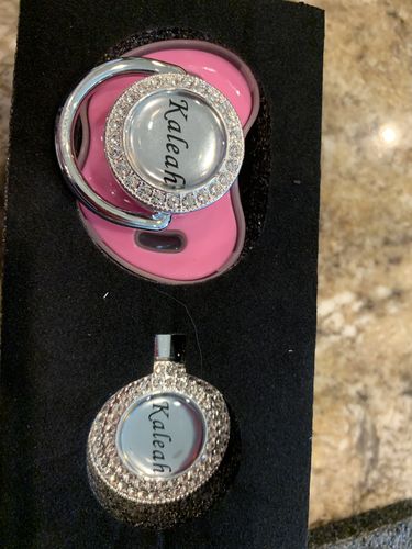 Customer photo review of Custom options for A Luxury Pacifier™
