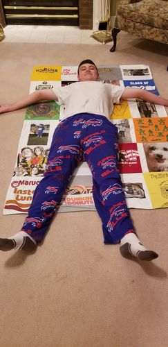 T-shirt quilt featuring buffalo bills by Lynda from NY