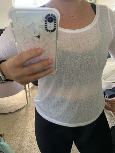 Customer photo review of Long-Sleeve Top - White