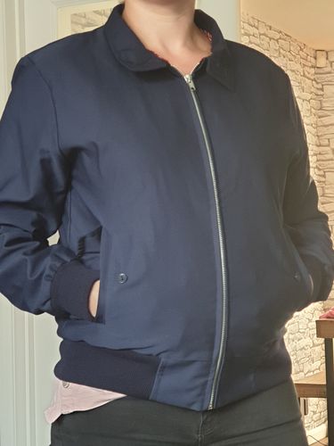Customer photo review of Womens Classic Harrington Jacket - Navy