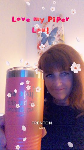 Customer photo review of Shine On You Batshit Crazy Diamond Laser Etched Tumbler