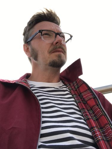 Customer photo review of Mens Classic Harrington Jacket - Burgundy