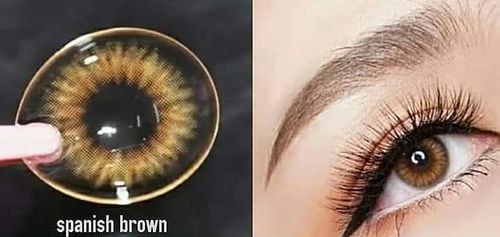 Customer photo review of TTDeye Spanish Brown Colored Contact Lenses