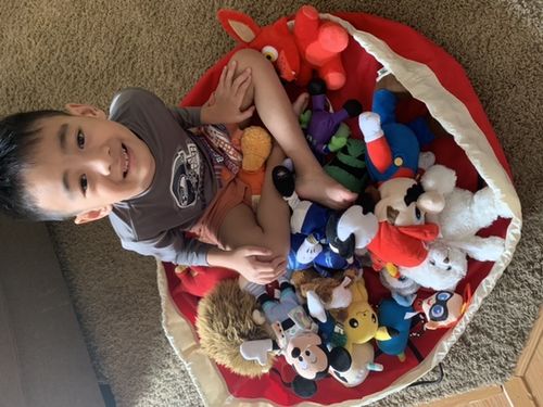 Customer photo review of Super Toy Storage Bag - Rocket Red