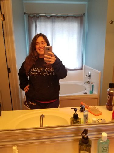 Customer photo review of Boy Mama All Day Everyday Sweatshirt