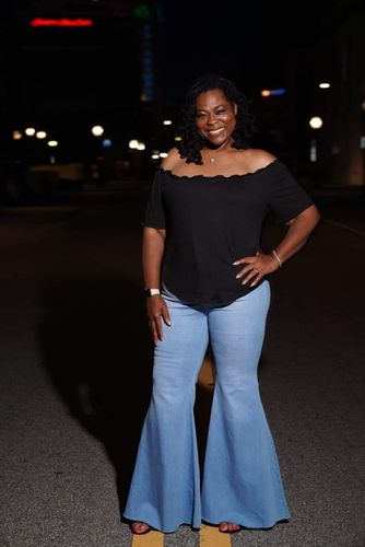 Customer photo review of In My Flare Jeans (Light) *4th RESTOCK