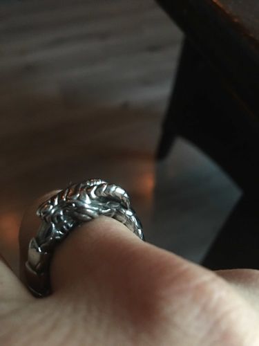 Customer photo review of Bague Dragon<br> Ouroboros (Acier)
