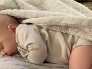 Customer photo review of Baby Bodysuit, Long Sleeve, Merino Wool, Oat