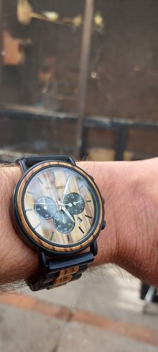 Customer photo review of Wood o'clock - Haselbraun