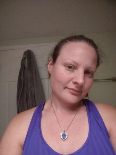 Customer photo review of Angel Wings Swarovski Crystal Necklace