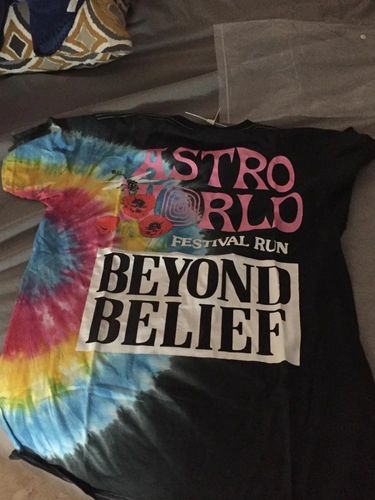 Customer photo review of Astroworld "Festival Run" Tie-Dye Tee
