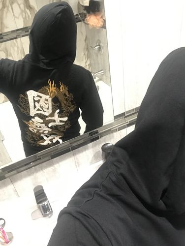 Customer photo review of War Dragon Embroidered Hoodie