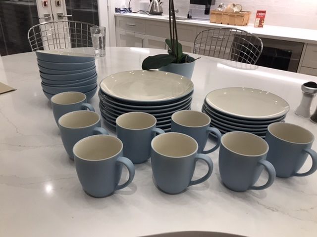 Customer photo review of Noritake Colorwave Sky - 16 Piece Set
